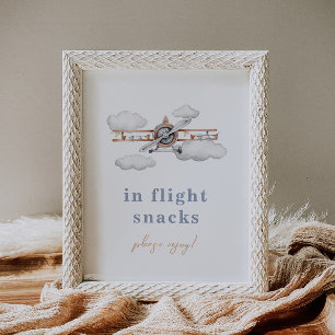 Editierbares Vintages Flugzeugzeichen Poster
