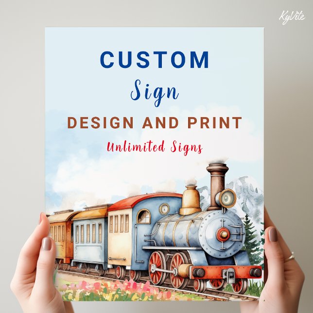 Editierbares Zugband - Geburtsdatum - Benutzerdefi Poster (Von Creator hochgeladen)