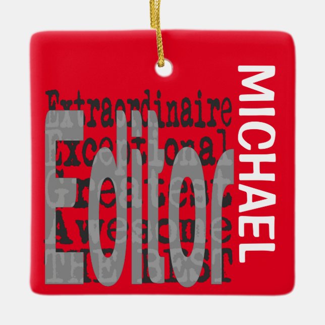 Editor Extraordinaire CUSTOM Keramikornament (Vorderseite)