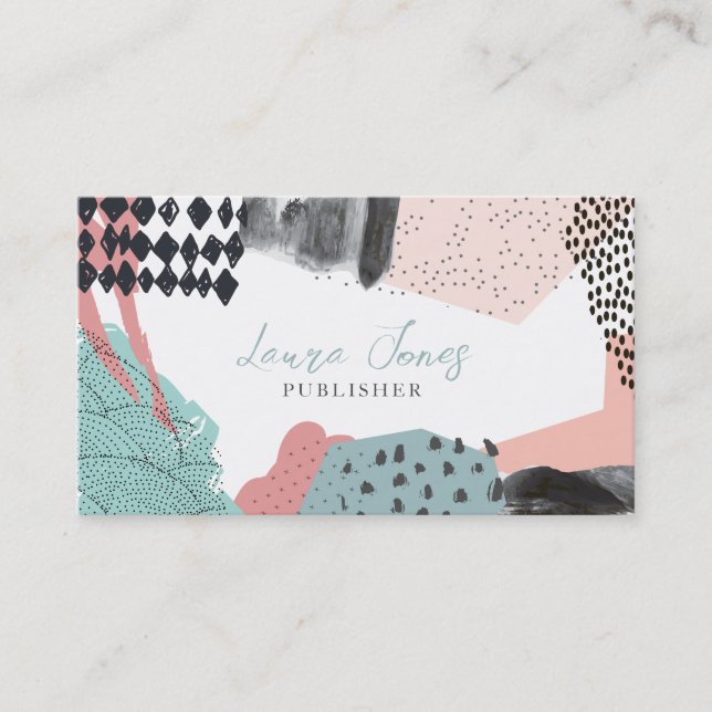 Editor für abstrakte Kunstsammler Terminkarte (Vorderseite)