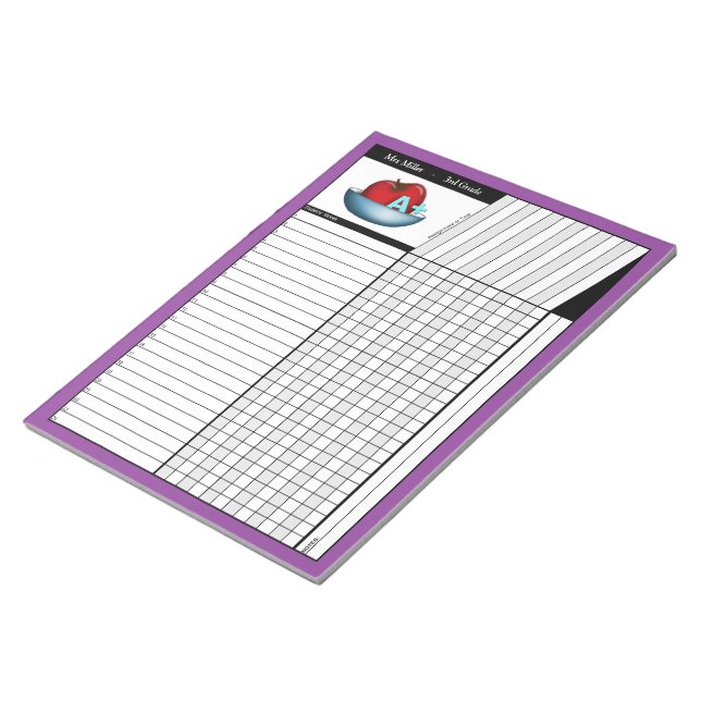 Editor für Apple A+ Lila Teachers' Node Sheets Notizblock (angewinkelt)
