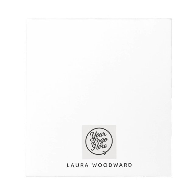 Editor für benutzerdefinierte Minimalistische Logo Notizblock (Vorderseite)