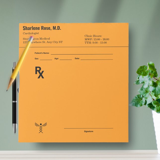Editor für benutzerdefinierte Verschreibung - Bear Notizblock (Custom Prescription Notepad – Editable Doctor RX)