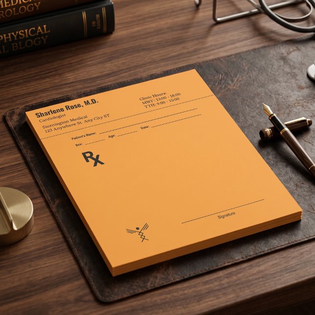 Editor für benutzerdefinierte Verschreibung - Bear Notizblock (Editable Doctor RX Prescription Colorful Medical Office)