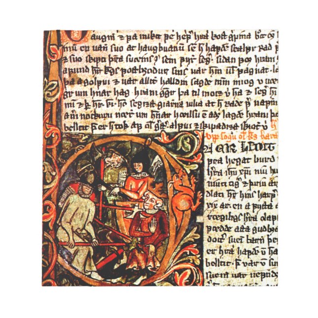 Editor für mittelalterliches Manuskript Notizblock (Vorderseite)