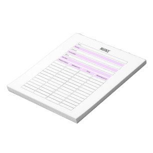 Editor für Rechnungen für kleine Unternehmen Notizblock