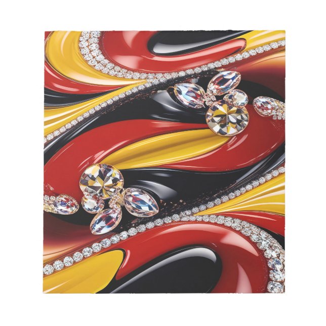 Editor mit belgischen Farben Modernes Design Notizblock (Vorderseite)