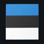 Editor mit Flagge Estlands Notizblock<br><div class="desc">Bringen Sie eine Touch Nationalstolz auf Ihre täglichen Noten mit diesem stilvollen Notizblock mit der Flagge Estlands! Dieses patriotische Notizblock eignet sich perfekt für Erinnerungen, Aufgabenlisten oder kreative Gedanken und zeigt die fett und elegant blauen, schwarzen und weißen Streifen der estnischen Fahne auf jeder Seite. Egal ob Sie es auf...</div>