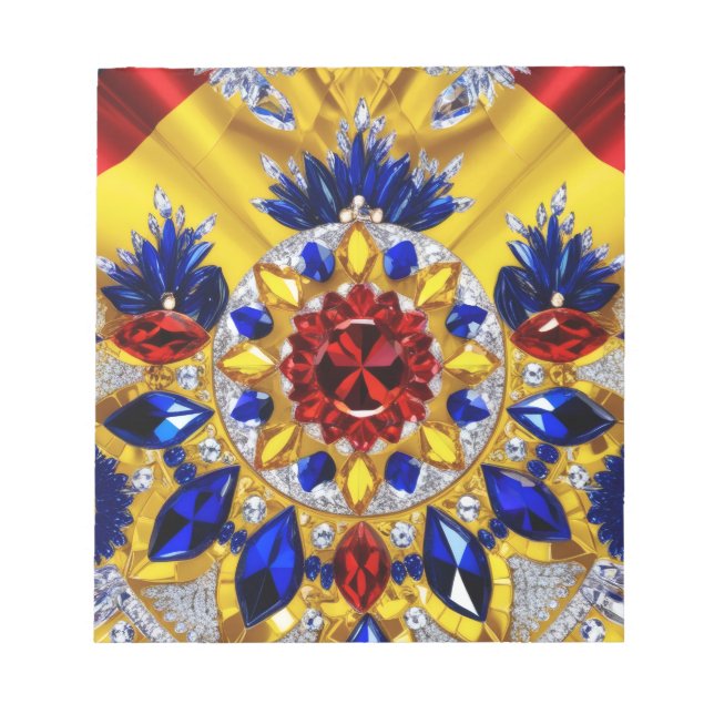 Editor mit rumänischen Farben Modernes Design Notizblock (Vorderseite)