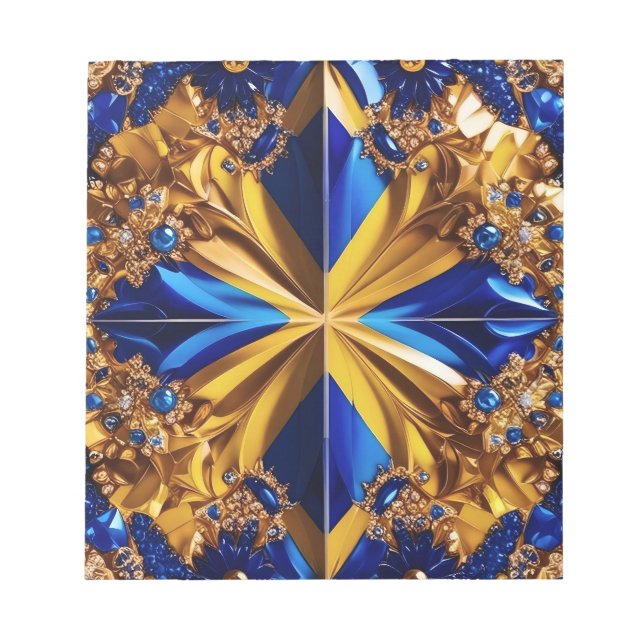 Editor mit Schweden Farben Modernes Design Notizblock (Vorderseite)