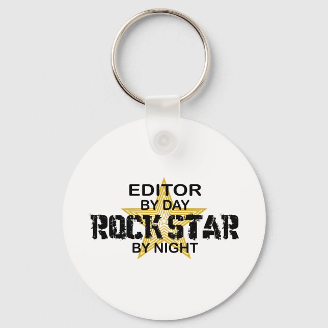 Editor Rock Star by Night Schlüsselanhänger (Vorderseite)