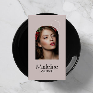 Editorial Chic Beauty Salon Makeup Artist Mauve Visitenkarte