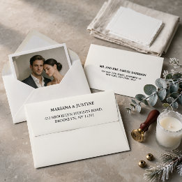 Editorial-Minimalistischer Winter-Hochzeitsumschla