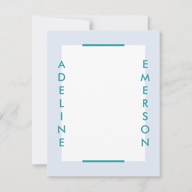 Editorial Modern Typografy Stationery - Blau (Vorderseite)