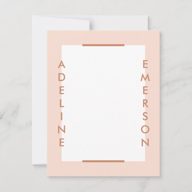 Editorial Modern Typografy Stationery - Peach (Vorderseite)