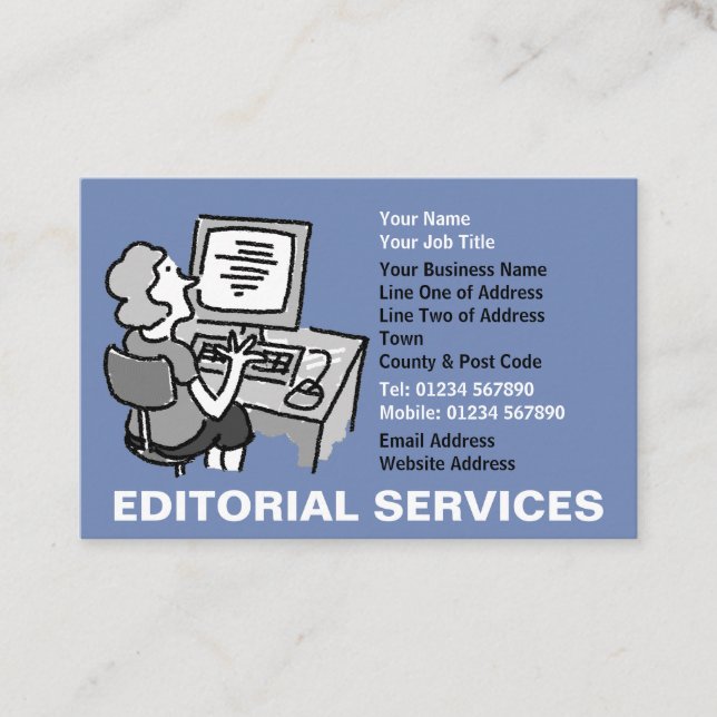 Editorial Services Copywriter's Visitenkarte (Vorderseite)