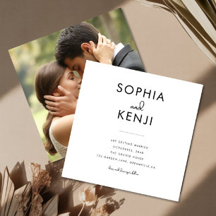 Editorial Square Foto-Hochzeitseinladungskarte Einladung