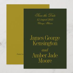 Editorial Style Olivgrün Chartreuse Hochzeit Save The Date
