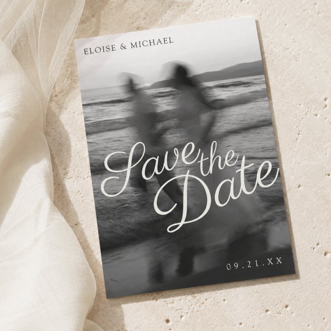 Editorial Unschärfe-Foto-Script Save-the-Date Save The Date (Editorial Blurred Photo Script Save the Date)