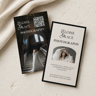 Editoriales Skript-QR-Code und Foto-Professional Visitenkarte