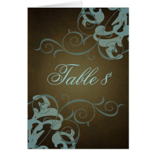 Edle aquamarine u. Brown-Rolle-Tabellen-Karte