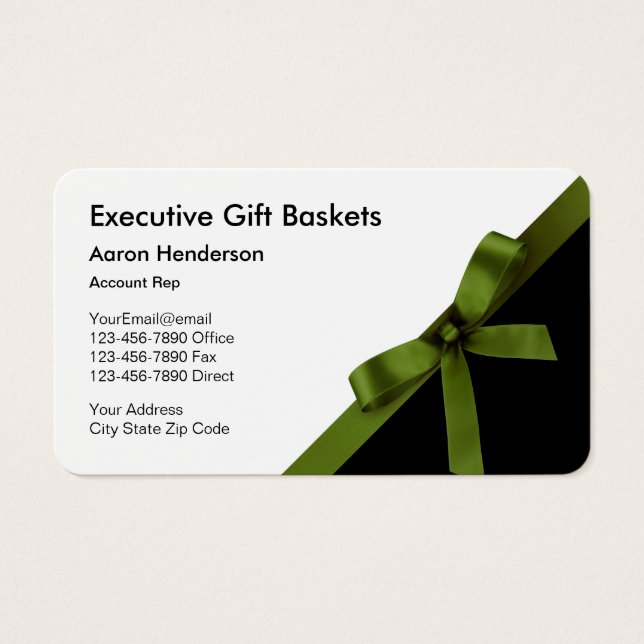 Edle Executive-Geschenkkorb Visitenkarten (Vorderseite)