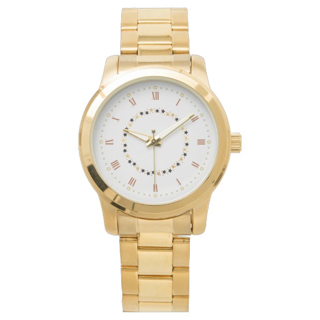 Edle Frauen-Gold Armbanduhr (Vorderseite)