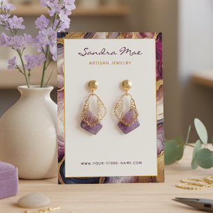 Edle Gold Glitter Marmor Schmuck Display Karte