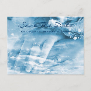 Edle Hände Jahrgang Hochzeit Save the Date Ankündigungspostkarte