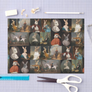 Edle Hasen-Porträt-Kollektion Decoupage Seidenpapier