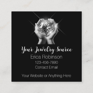 Edle Juwelier Schmuck Quelle Visitenkarten Quadratische Visitenkarte