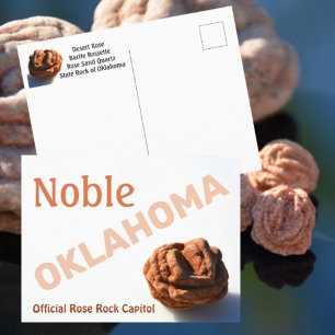 Edle Oklahoma-Rose Rock Capitol-Fotografie Postkarte