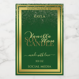 Edle Produktverpackungsetiketten Dunkelgrün und Go Lebensmitteletikett