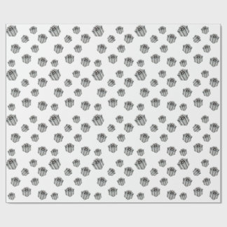 Edle silberne Geschenkboxen Elegante Feiertagsfeie Geschenkpapier