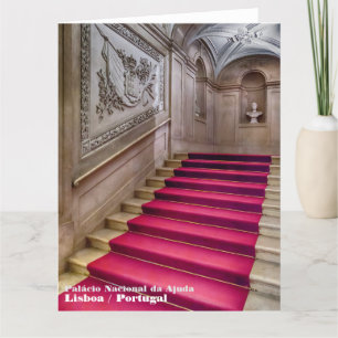 Edle Treppe. Ajuda National Palace, Lissabon. Dankeskarte