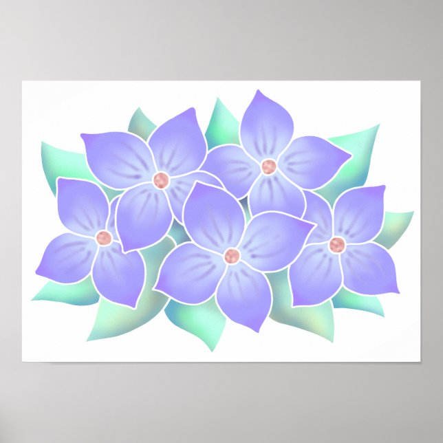 Edle violette Blume. Poster (Vorne)