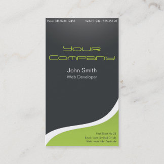 Edle Visitenkarte Web Developer, Grafikdesigner