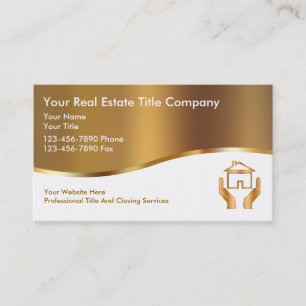 Edle Visitenkarten der Title Company Visitenkarte