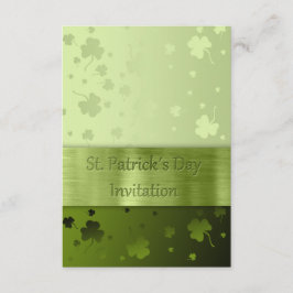 Edlen St Patrick TagesKleeblätter - Einladung