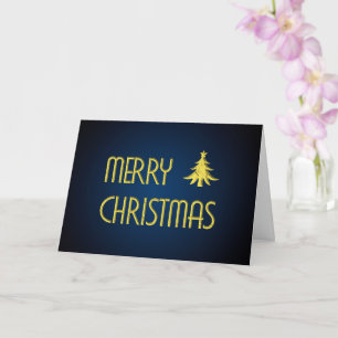 Edler Frohe Weihnachten mit goldenem Weihnachtsbau Karte