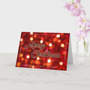 Edles Frohe Weihnachten mit roter funkelnder Elega Karte
