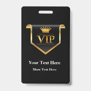 Edles VIP-Abzeichen, editierbares Budget-Design Ausweis