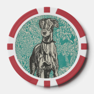 Edles Windhund-Design: Der Windhund (1912) Pokerchips