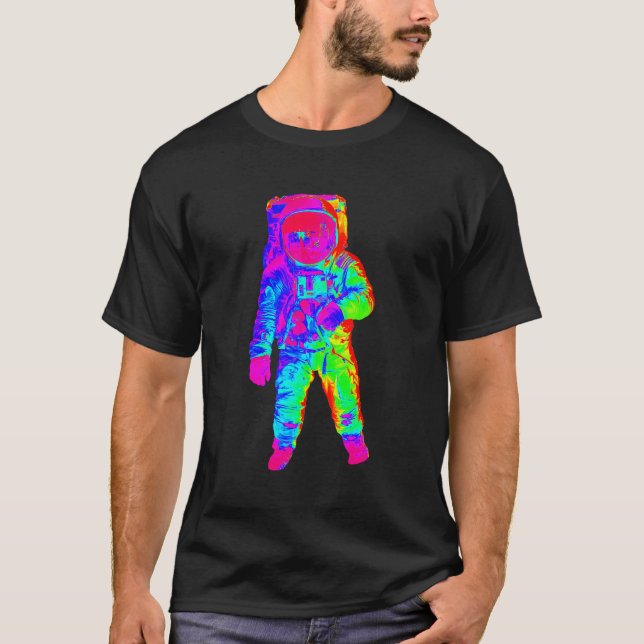 Edm Astronaut Trippy Edm Rave T-Shirt (Vorderseite)