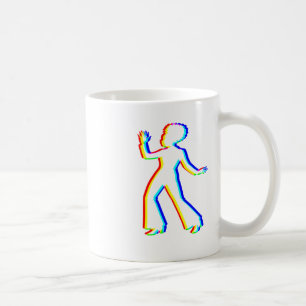 Edm Dreifarbig - 70 Tänzerin - Glitch - Rave St Kaffeetasse