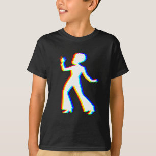 Edm Dreifarbig - 70 Tänzerin - Glitch - Rave St T-Shirt
