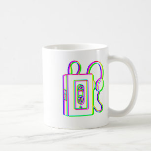 Edm Dreifarbig - Walkman - Glitch - Rave Style Ove Kaffeetasse