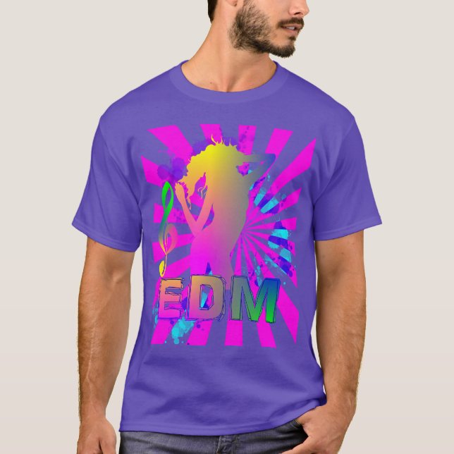 EDM Electronic Dance Music Colorful Graphic T-Shirt (Vorderseite)