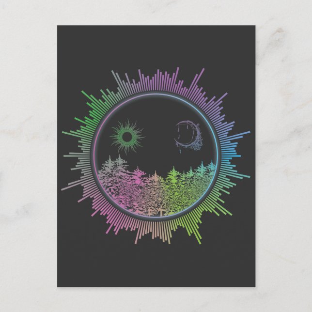 EDM Equalizer Techno Rave Electric Music Festival Postkarte (Vorderseite)