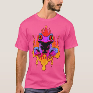 Edm Fire Frosch Trommelfell und Bass Rave T-Shirt